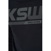 Nadruk na bluzie czarnej bez kaptura KSW BLACKEST BLACK nierozpinanej czarnej Nadruk na bluzie czarnej bez kaptura KSW BLACKEST BLACK nierozpinanej czarnej