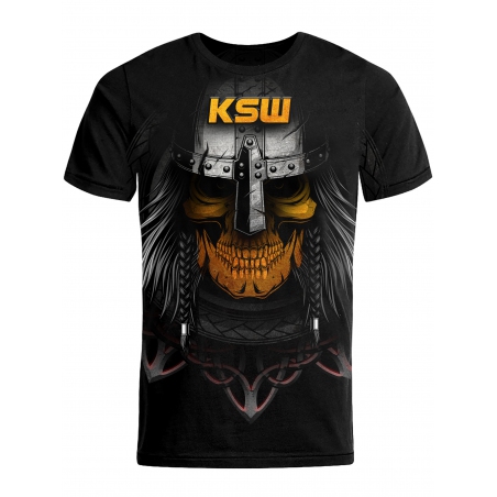 T shirt męski KSW MAD VIKING czarny z motywem vikinga