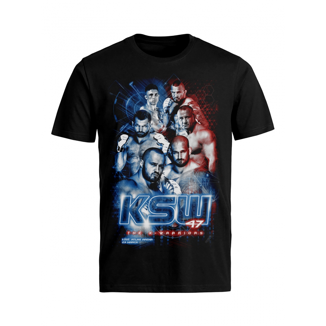 T shirt męski KSW 47 czarny okolicznościowy z nadrukiem T shirt męski KSW 47 czarny okolicznościowy z nadrukiem