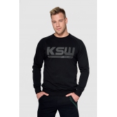 Bluza bez kaptura KSW BLACKEST BLACK czarna nierozpinana z nadrukiem Bluza bez kaptura KSW BLACKEST BLACK czarna nierozpinana z nadrukiem
