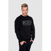 Bluza bez kaptura KSW BLACKEST BLACK czarna nierozpinana z nadrukiem bok Bluza bez kaptura KSW BLACKEST BLACK czarna nierozpinana z nadrukiem bok