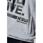 Nadruk bluzy z kapturem KSW CLASSIC nierozpinanej szarej Nadruk bluzy z kapturem KSW CLASSIC nierozpinanej szarej