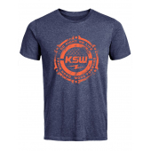 T-shirt męski melanżowy KSW STORM z pomarańczowym nadrukiem T-shirt męski melanżowy KSW STORM z pomarańczowym nadrukiem