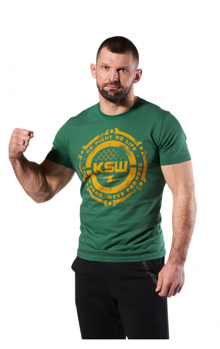 T-shirt męski zielony KSW CLUB