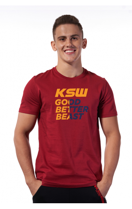 T-shirt męski bordowy KSW