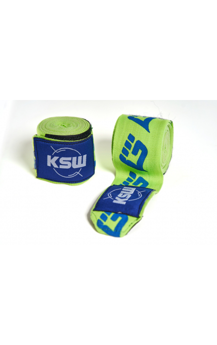 Bandaż bokserski zielony KSW
