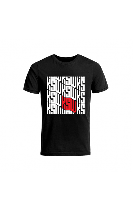 T-shirt męski KSW CUBE BLACK