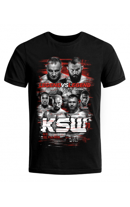 T-shirt męski czarny KSW 70