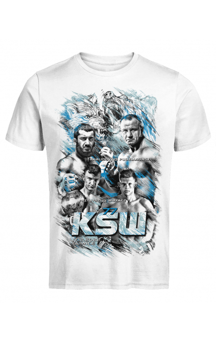 T-shirt męski biały KSW 77