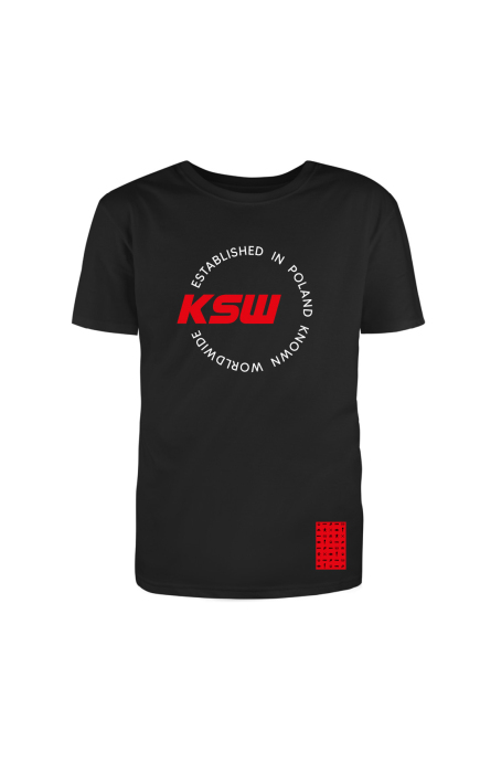 T-shirt męski KSW CAGE BLACK