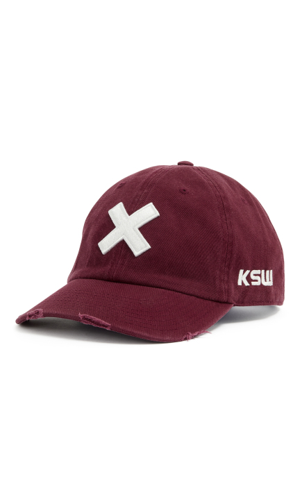 Burgundy baseball cap KSW...