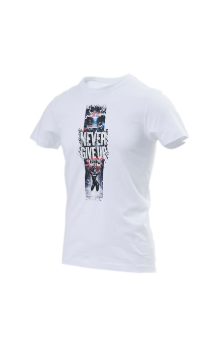 T-shirt white NEVER GIVE UP