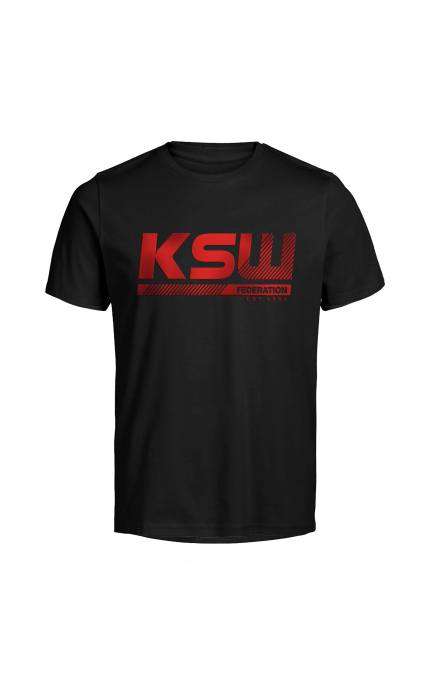 T-shirt KSW BLACKEST RED