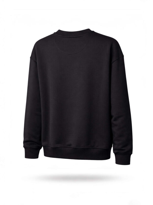 BLUZA CZARNA BEZ KAPTURA TYŁ Bluza Crewneck