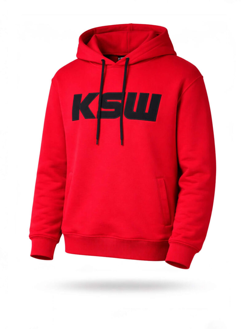 Czerwona bluza z kapturem KSW