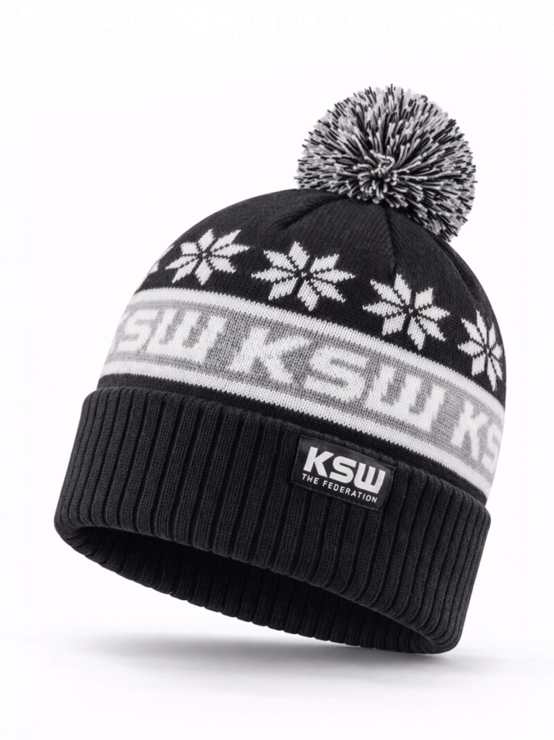 Czapka zimowa z pomponem szara