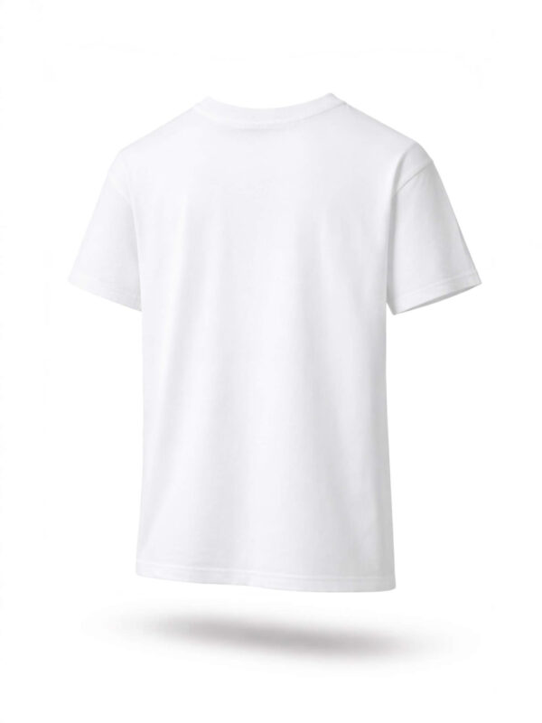 T-shirt biały + logo czarny spray