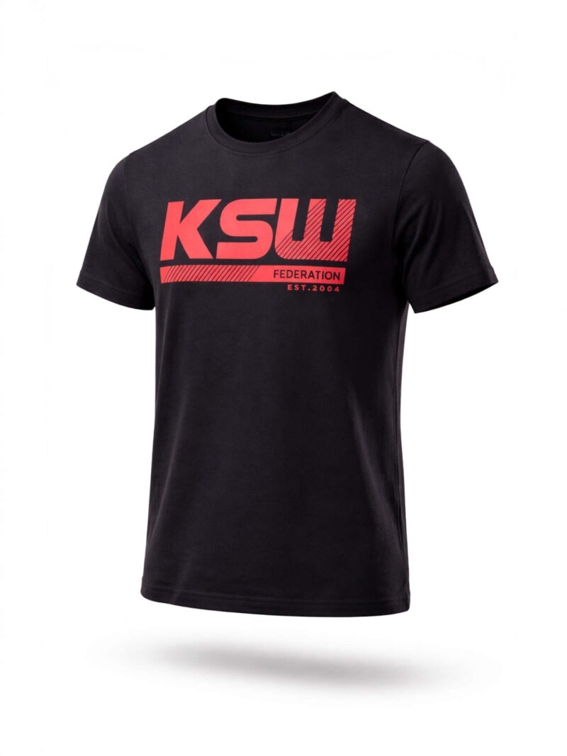 T-shirt czarny + czerwone Logo KSW Federation