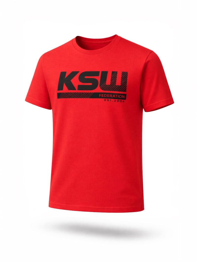 T-shirt czerwony + logo KSW Federation