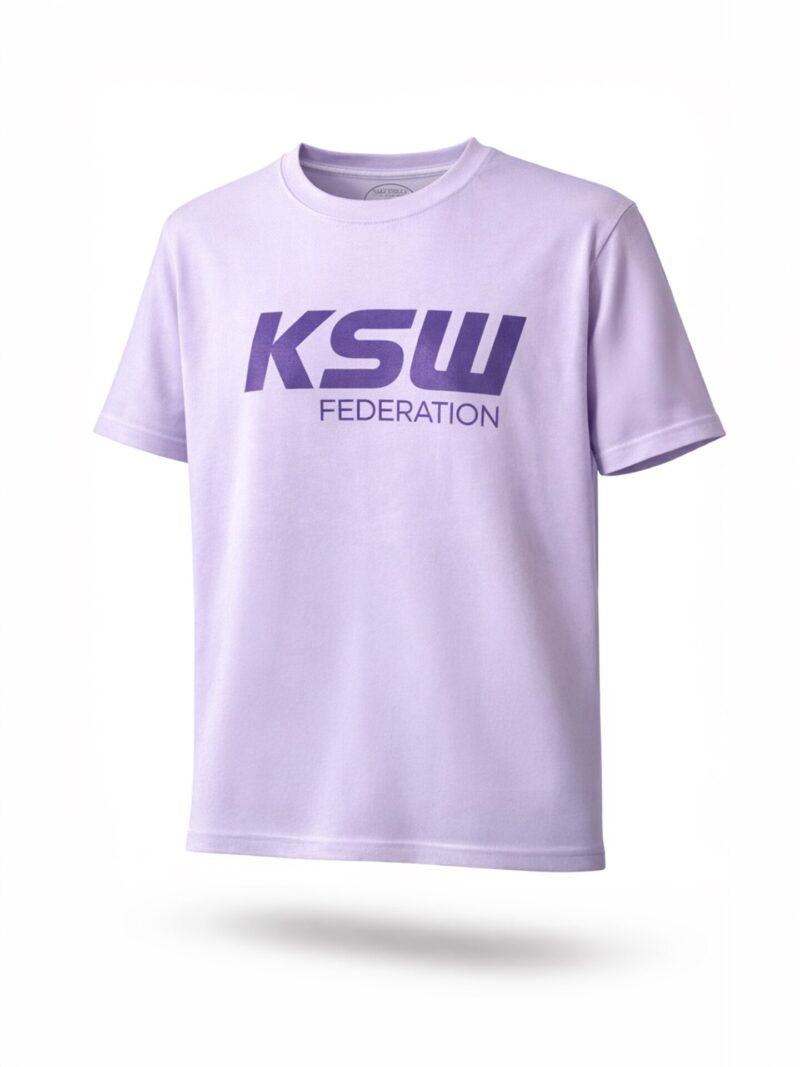 Pastelowy fioletowy t-shirt KSW Federation