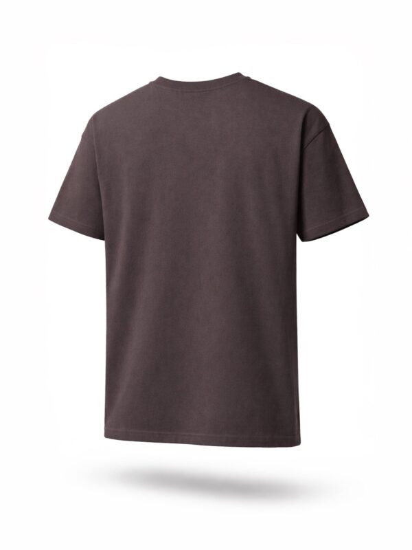 T-shirt brąz z logo spray