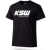 Czarny T-shirt KSW z białym Logo