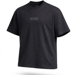 KOSZULKA BASIC OVERSIZE CZARNA PRZÓD T-shirt KSW Live The Fight czarny