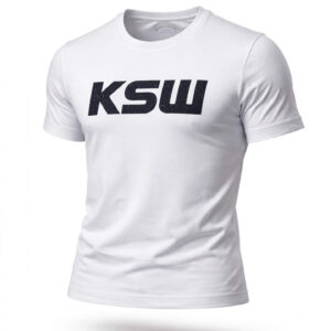KOSZULKA LIVE THE FIGHT BIAŁA PRZÓD T-shirt KSW premium czarny