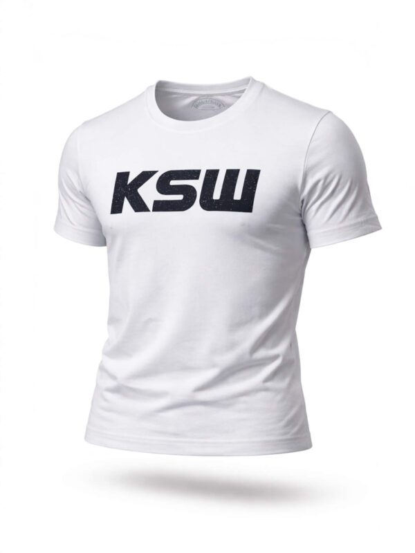 T-shirt KSW Live The Fight biały