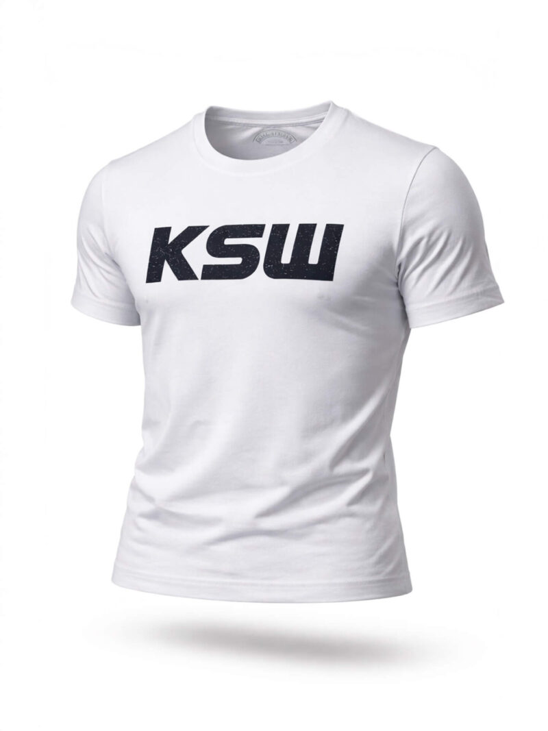 T-shirt KSW Live The Fight biały