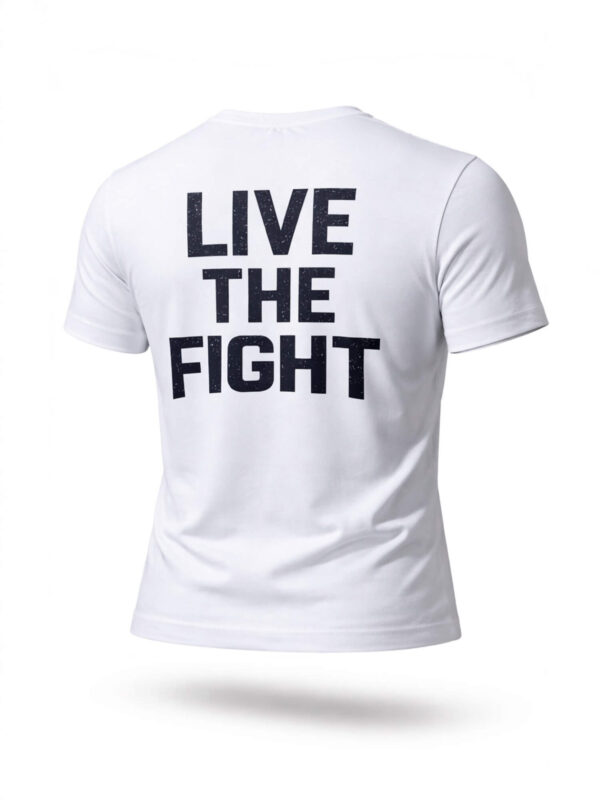 T-shirt KSW Live The Fight biały