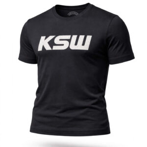 KOSZULKA LIVE THE FIGHT CZARNA PRZÓD Bucket biały KSW