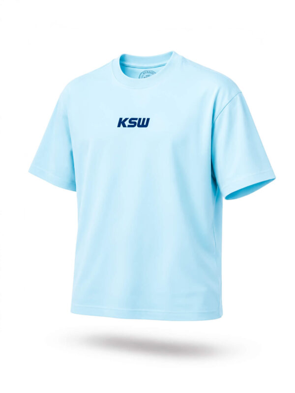 KOSZULKA BASIC OVERSIZE NIEBIESKA PRZÓD T-shirt KSW premium oversize błękitny