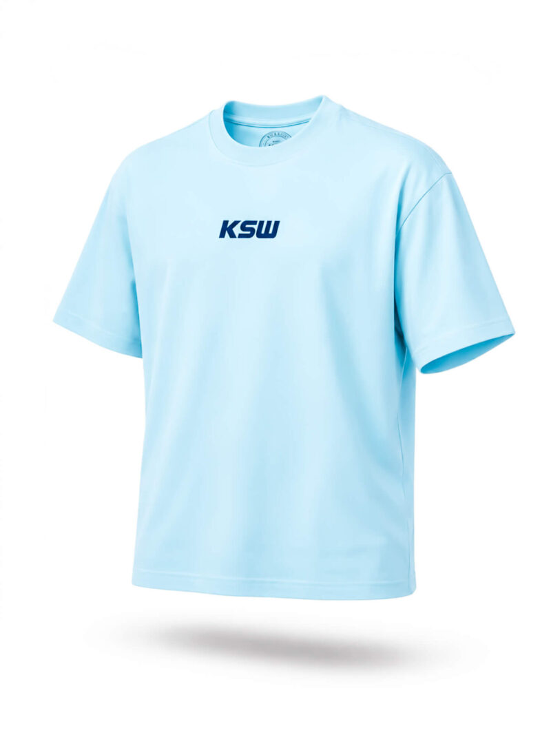 T-shirt KSW premium oversize błękitny