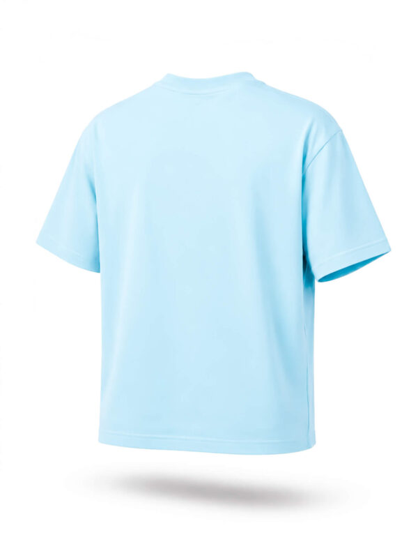 KOSZULKA BASIC OVERSIZE NIEBIESKA TYŁ T-shirt KSW premium oversize błękitny