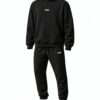 Czarny dres KSW na białym tle Dres KSW Classic Black – czarny komplet z haftowanym logo