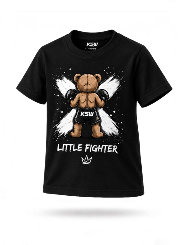TSHIRT LITTLE FIGHTER BLACK przód T-shirt dziecięcy KSW Little Fighter – Black
