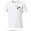 TSHIRT LOVE FIGHT WIN WHITE przód T-shirt KSW Heart – White